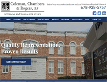 Tablet Screenshot of colemanchambers.com